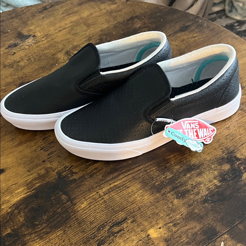 Vans Black Perforated Slip-On Sneakers New With Tags Unisex